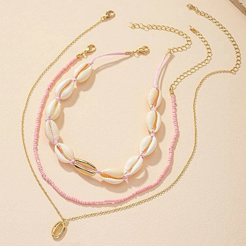 New Beach Style Seashell Necklace Beaded Choker Necklaces for Women Handmade Starfish Pendant Fashion Ocean Украшения Чокер