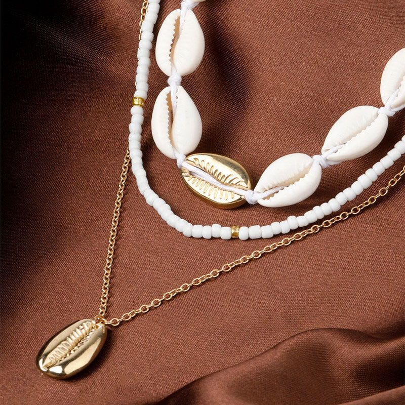 New Beach Style Seashell Necklace Beaded Choker Necklaces for Women Handmade Starfish Pendant Fashion Ocean Украшения Чокер