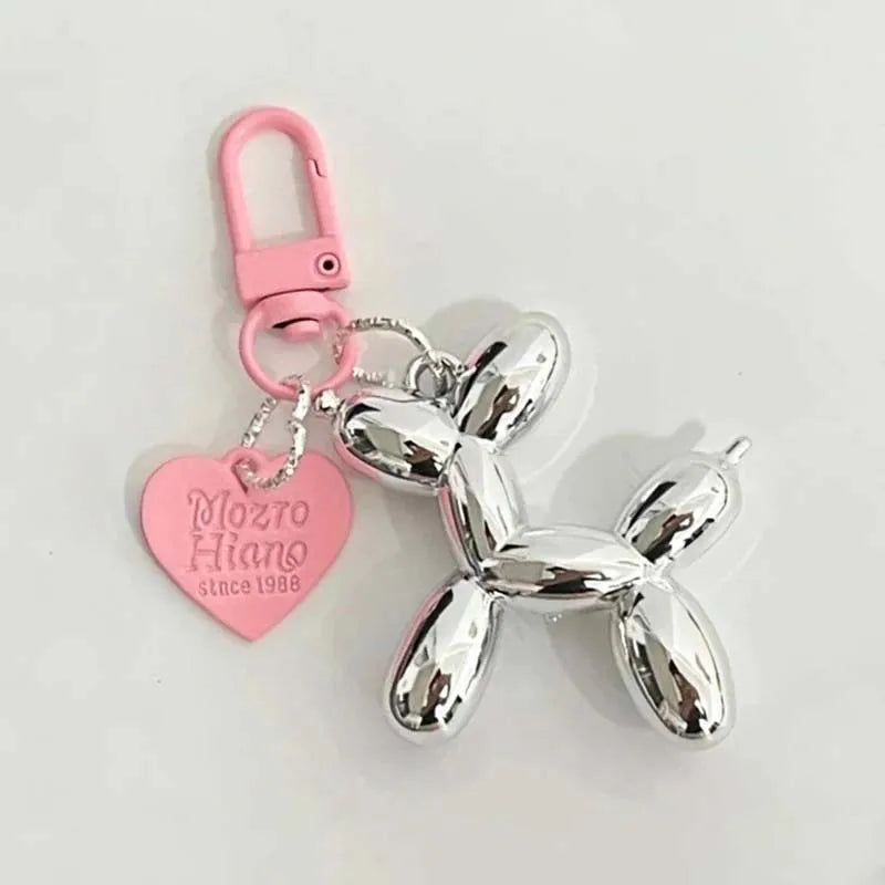 Jelly Cute Jelly Balloon Dog Keychain Pendant Cartoon Dog Chain Keychain - Lovely accessory jewelry gift for unisex keys