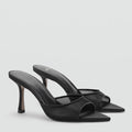 MANGO Women's Spring 2026 New Eyelet Fish Mouth High Heel Sandals Easy Wear Pointed Toe Slip-On Summer Fashion Footwear