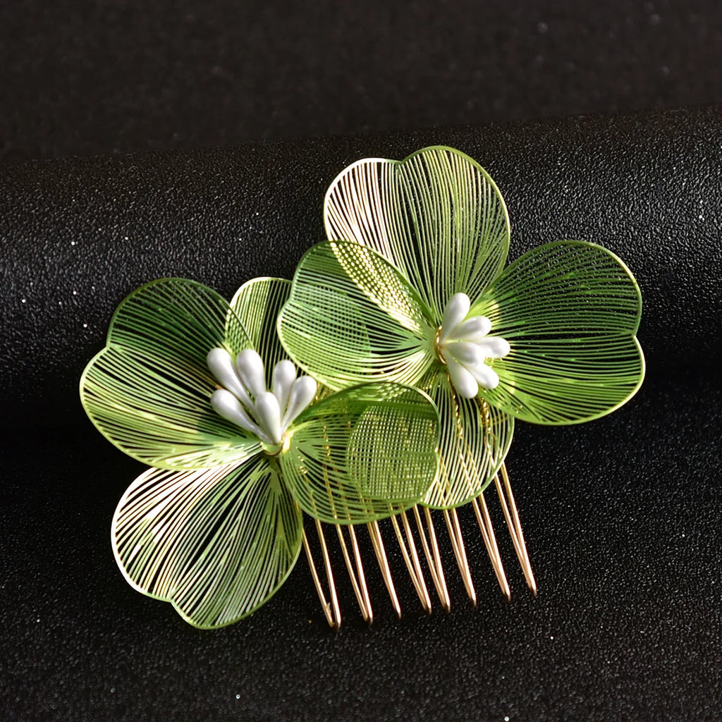 Alloy Flower Hair Clips Women's Hair Accessories Fashion Bridal Wedding Hair Comb Women's Hair Clips Wedding Accessories