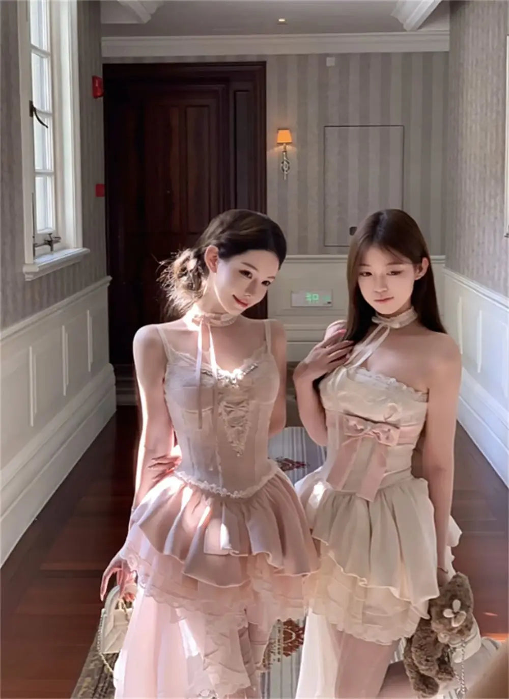 French Vintage Elegant Sweet Woman Dress Sexy Strapless Design Short Party Mini Dress Female Fairy Birthday Party Chic Clothes
