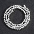 Hip Hop 5MM Tennis Chain Iced Out Bracelet Necklace Men Fashion Silver Color Tennis Jewelry Chains Women 20inch Choker Punk Gift