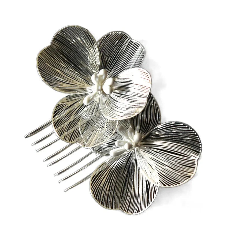 Alloy Flower Hair Clips Women's Hair Accessories Fashion Bridal Wedding Hair Comb Women's Hair Clips Wedding Accessories