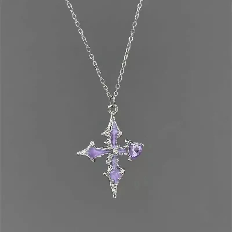 Black Rhinestone Cross Jesus Pendant Choker Necklace for Women Punk Vintage Double Layers Chain Boho Jewelry Fashion Party Gifts