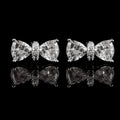 Luxury Bow Rhinestones Cufflinks French Men's Business Banquet Wedding Formal Wear Dress Shirts Cuffs Buttons Gifts for Men
