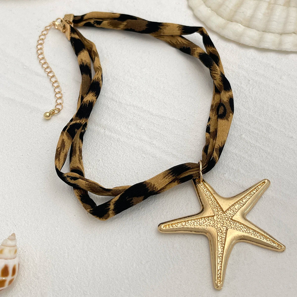 Ingemark 7 Styles Ethnic Multilayer Velvet Chain Necklace Women 2025 New Fashion Metal Conch Starfish Heart Pendant Neck Jewelry