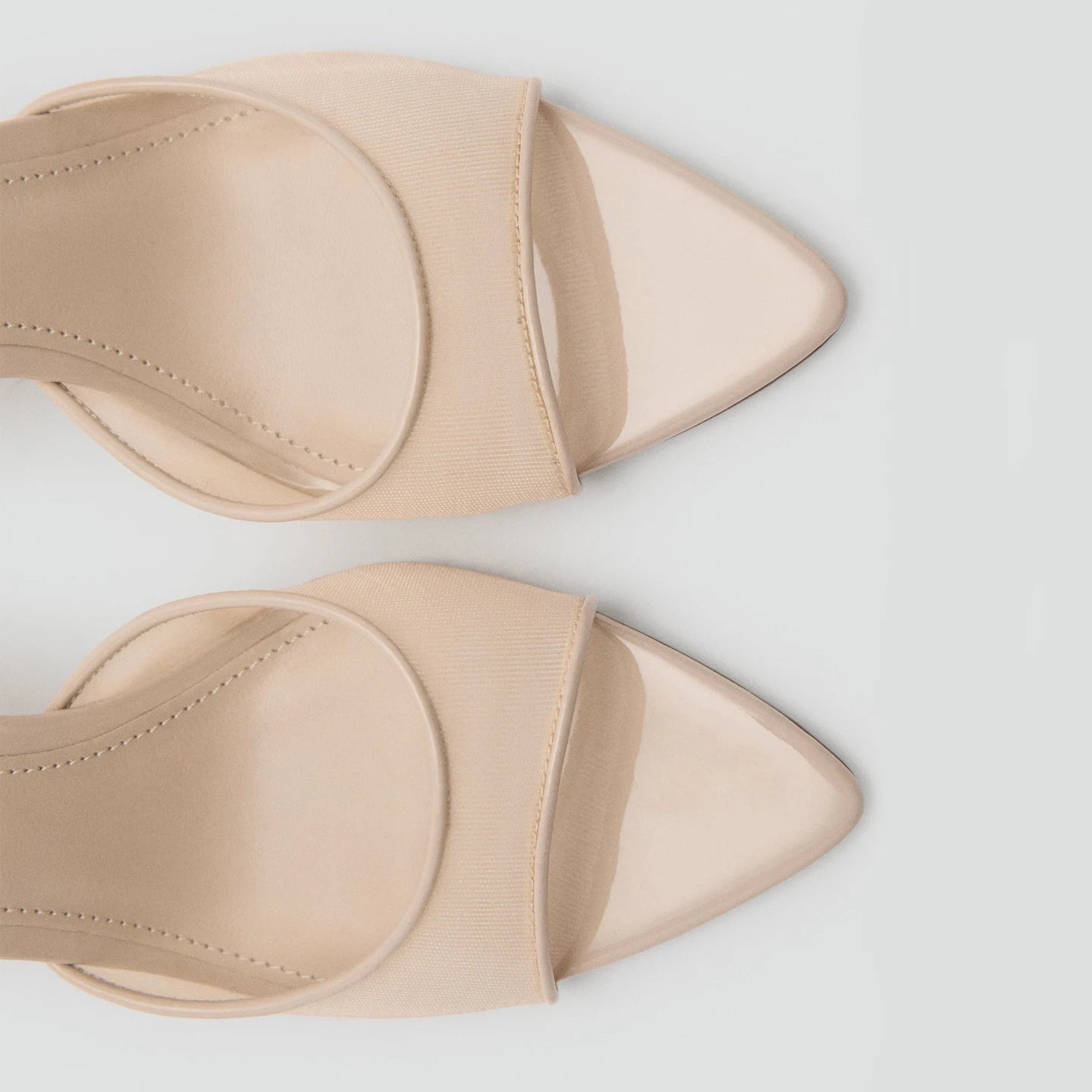 MANGO Women's Spring 2026 New Eyelet Fish Mouth High Heel Sandals Easy Wear Pointed Toe Slip-On Summer Fashion Footwear