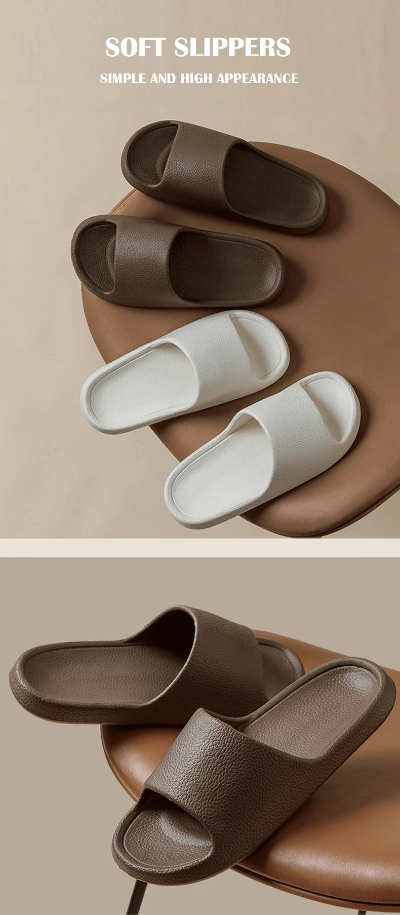 EVA Men Sandals Flip Flops Man Slippers Solid Color Simple Non-slip Soft Sole Comfortable Shower Slippers Outdoorf Couple Shoes