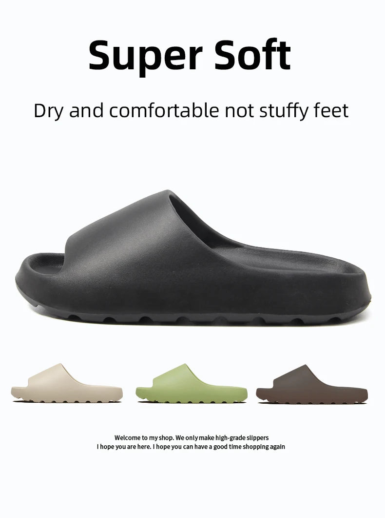 Coconut Slippers Feel like Stepping on Shit Thick-soled Sandals Summer New Non-slip Wearing Sandals（Shoebox not included）