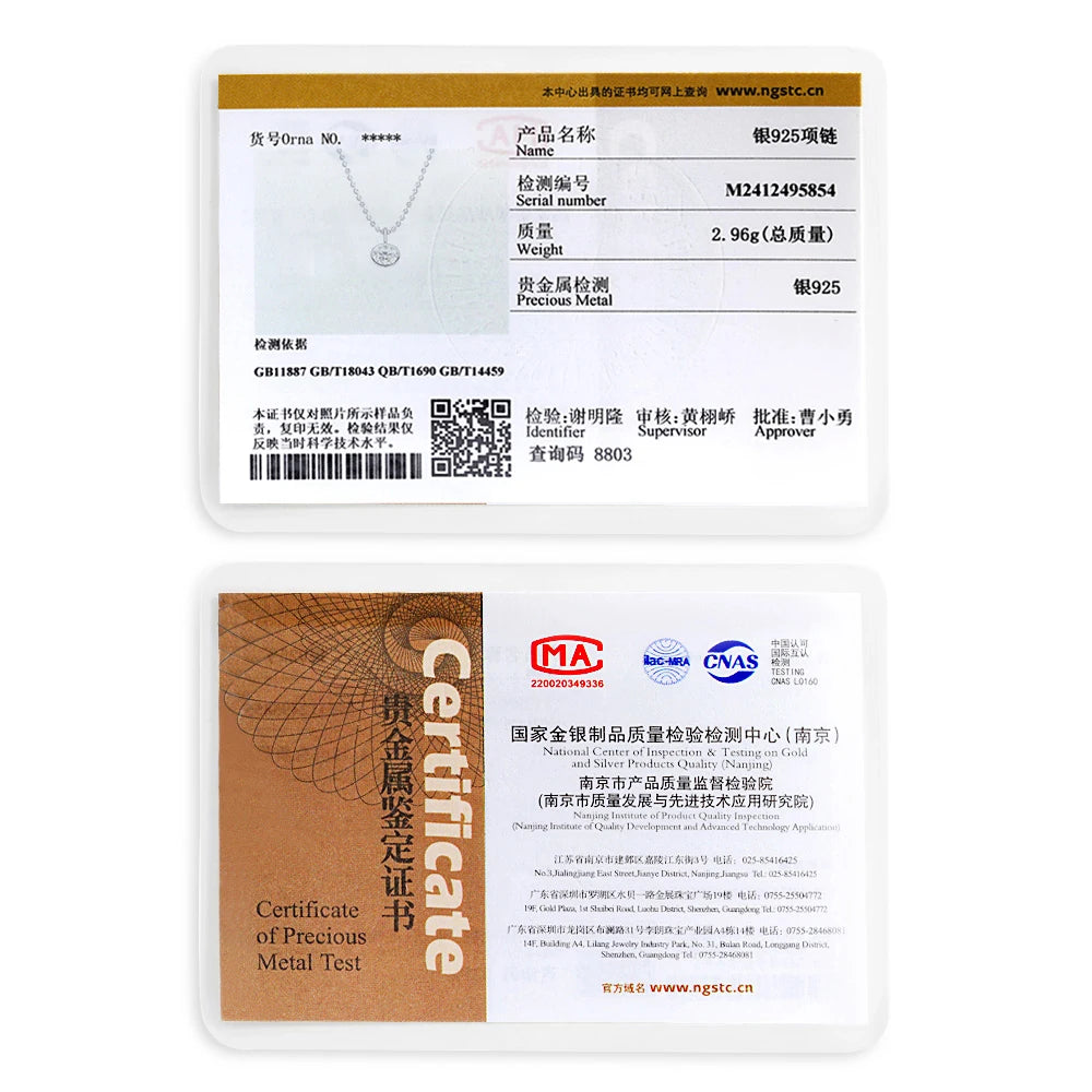 EWYA Oval Cut 2/3/4ct Solitaire Moissanite Pendant Necklaces Women Wedding s925 Silver 1.5mm Solid Choker Big Diamond Neck Chain