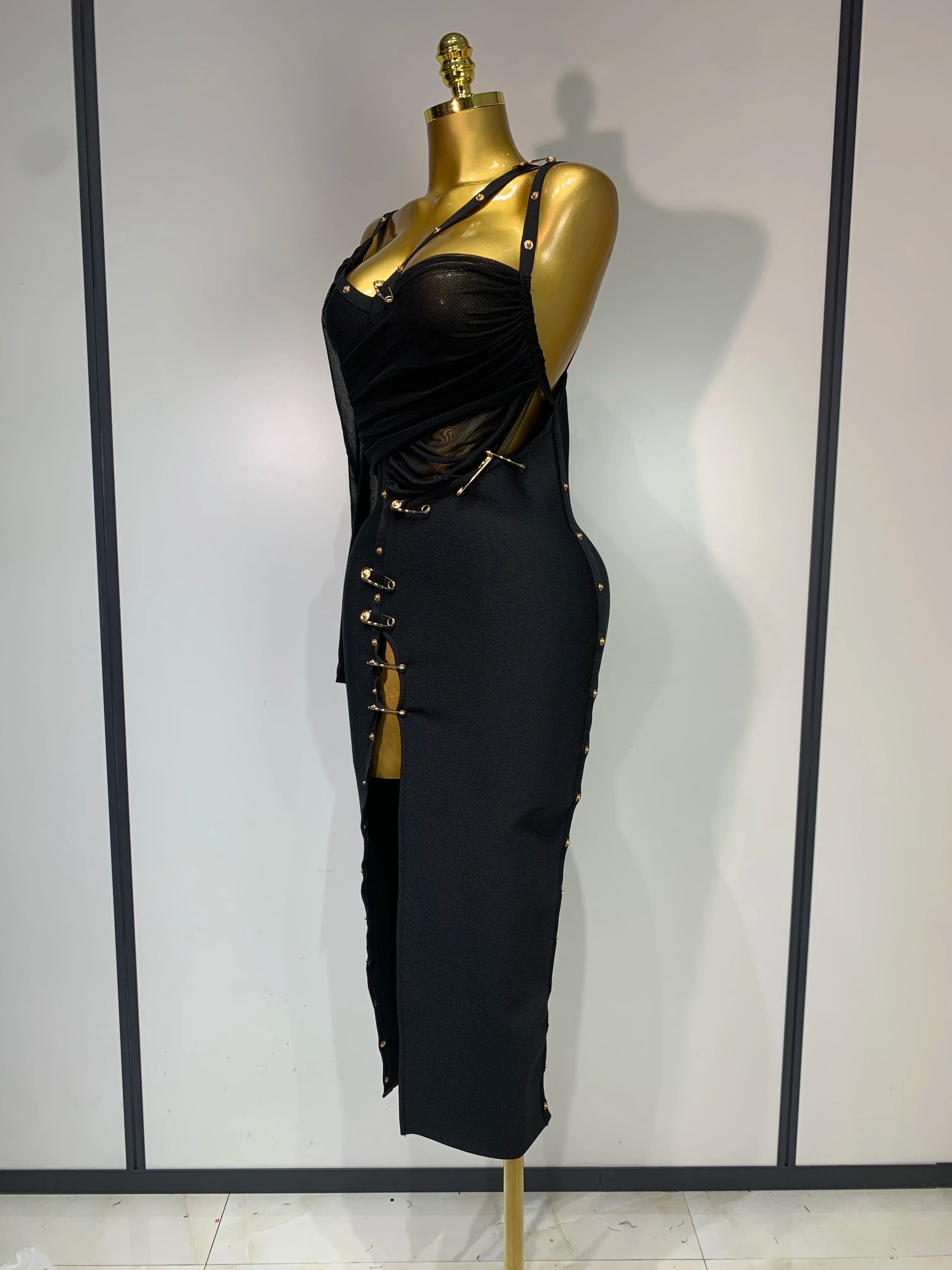 High Quality One Shoulder Long Sleeve Bodycon Bandage Dress Cocktail Evening Party Luxury Birthday Dress Celebrity Prom Gown