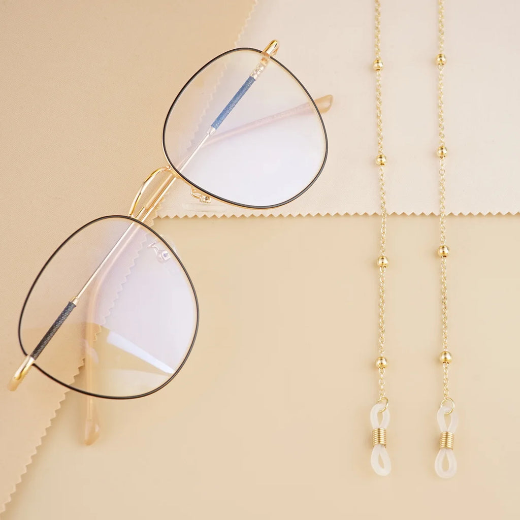 Fashion Metal Men women Eyeglass Chains Sunglasses Reading Beaded Glasses Chain Eyewears Cord Strap Rope female glasses chain