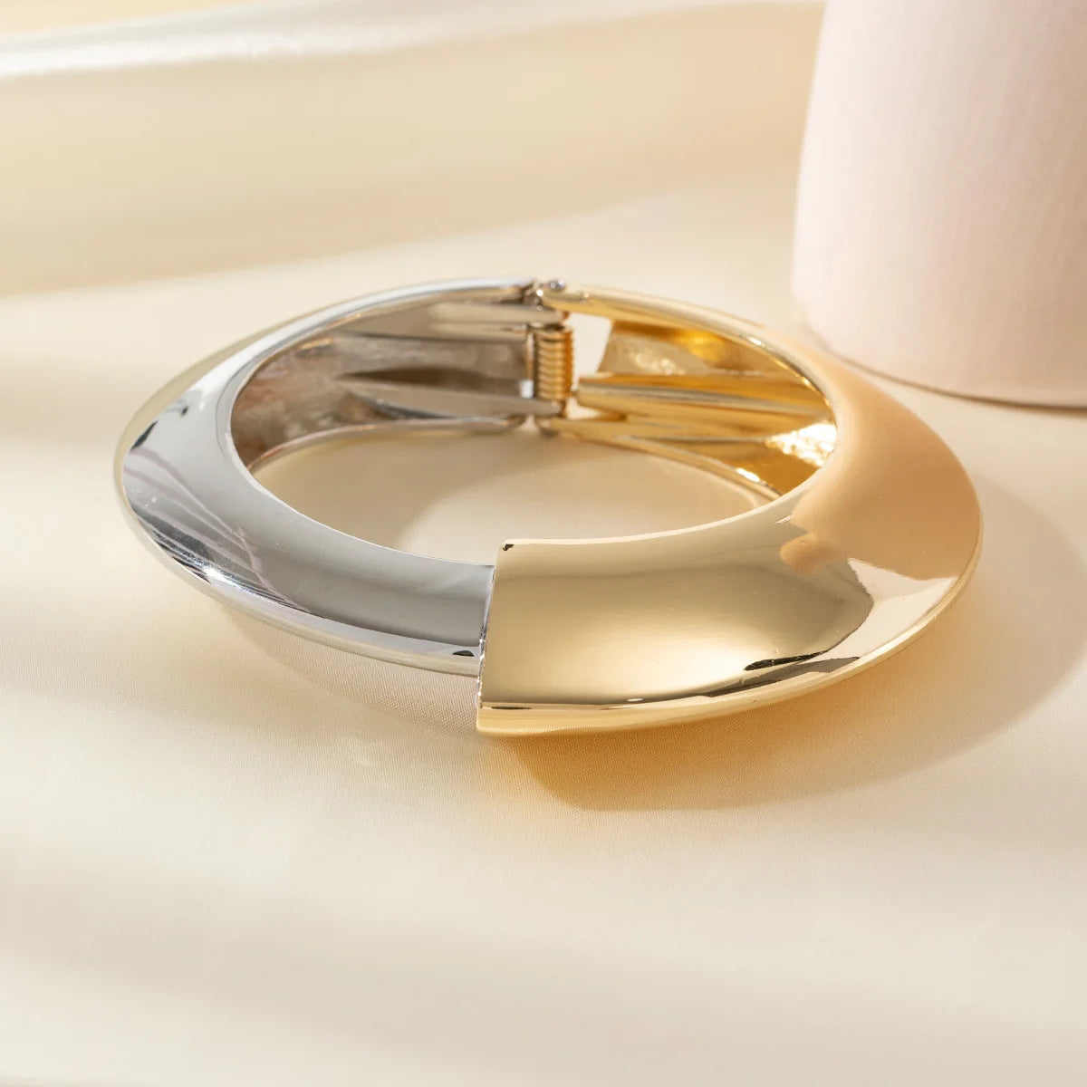 DIEZI 4 Style Punk Irregular Chunky Metal Wide Cuff Bangles Hip Hop Gold Silver Color Geometric Bangles Women Men Bracelet Set