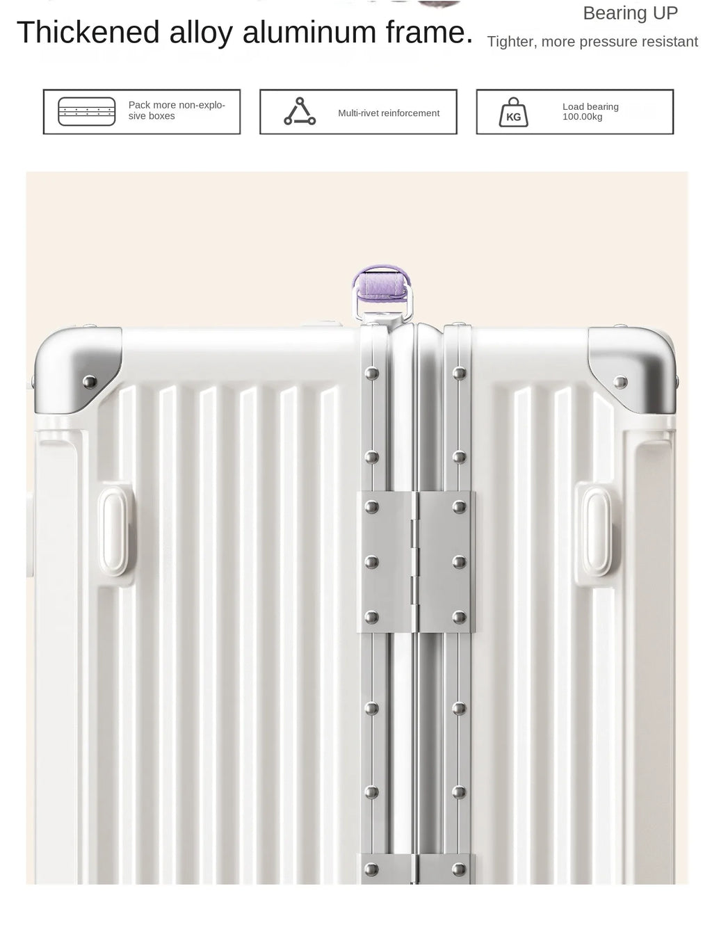 28/30/32 inch Travel Suitcases Large Capacity New Strong and Durable Thickened PC Aluminium Frame Trolley Suitcase 20'' Carrier