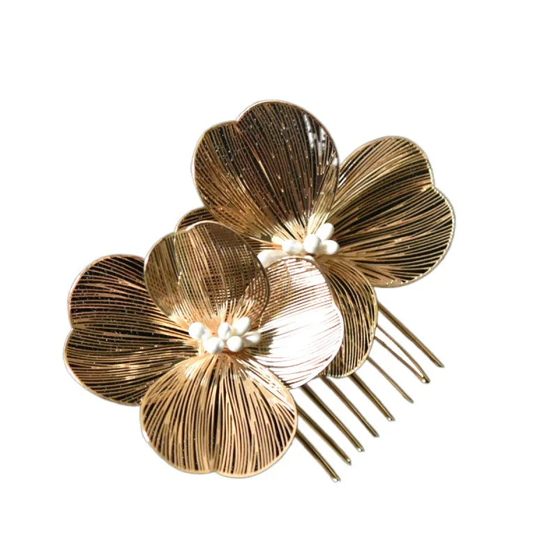 Alloy Flower Hair Clips Women's Hair Accessories Fashion Bridal Wedding Hair Comb Women's Hair Clips Wedding Accessories