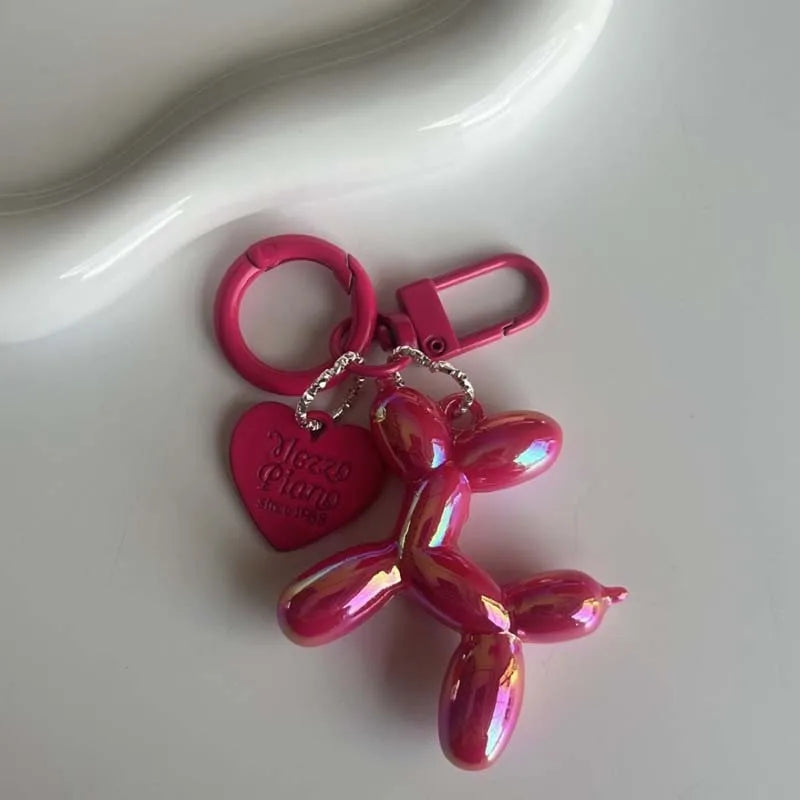 Jelly Cute Jelly Balloon Dog Keychain Pendant Cartoon Dog Chain Keychain - Lovely accessory jewelry gift for unisex keys