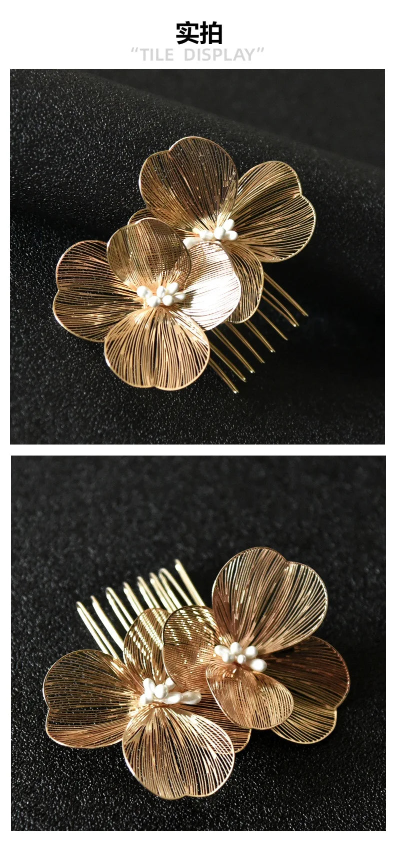 Alloy Flower Hair Clips Women's Hair Accessories Fashion Bridal Wedding Hair Comb Women's Hair Clips Wedding Accessories