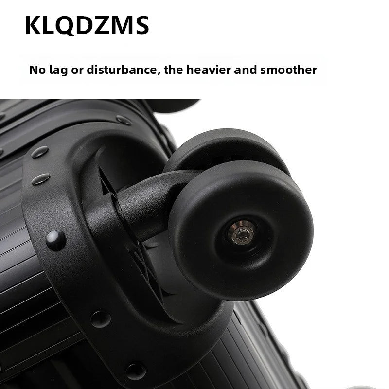 KLQDZMS Luggage Travel Bag Full Aluminum Magnesium Alloy Boarding Box Business Trolley Case 20"24 Inch Men's Rolling Suitcase