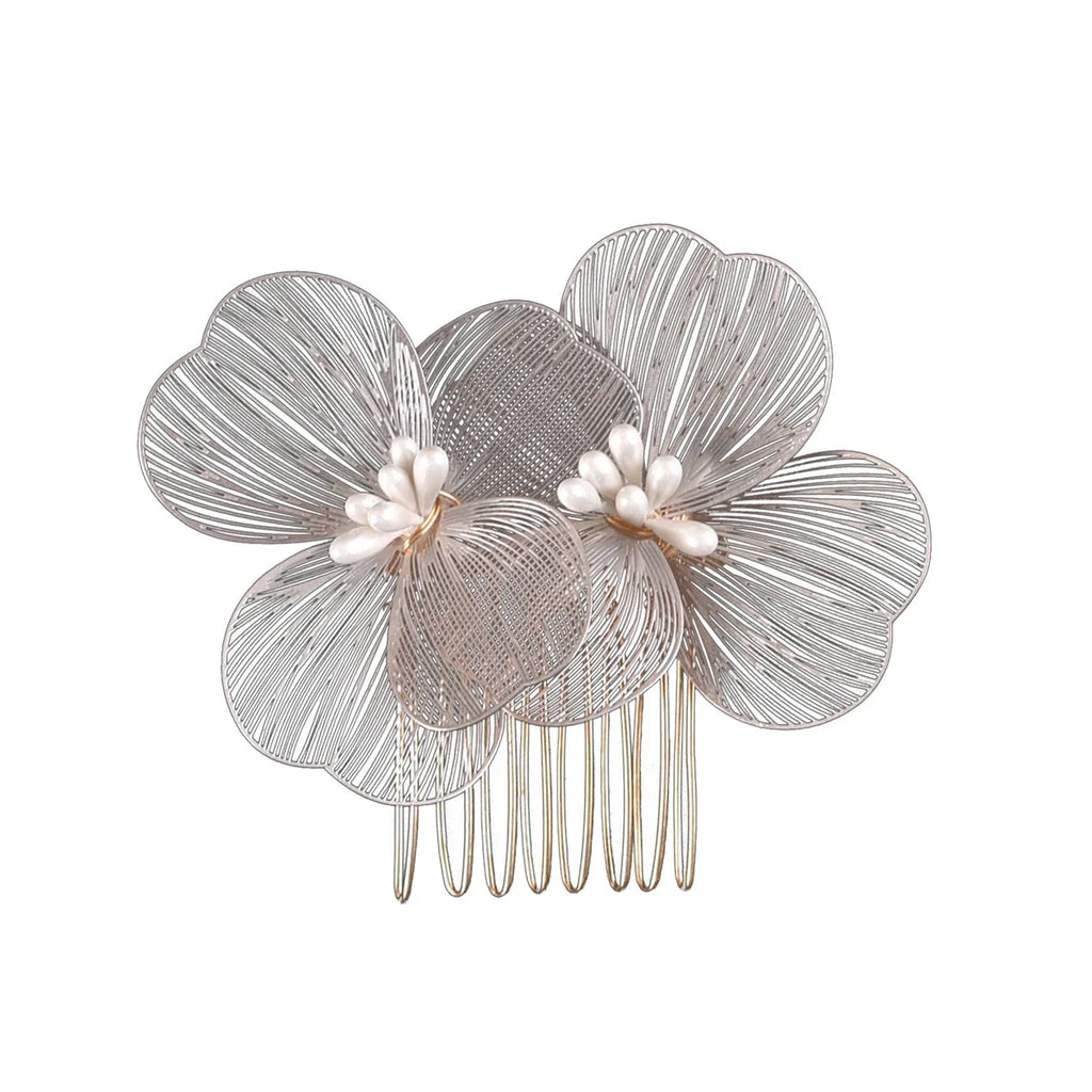 Alloy Flower Hair Clips Women's Hair Accessories Fashion Bridal Wedding Hair Comb Women's Hair Clips Wedding Accessories