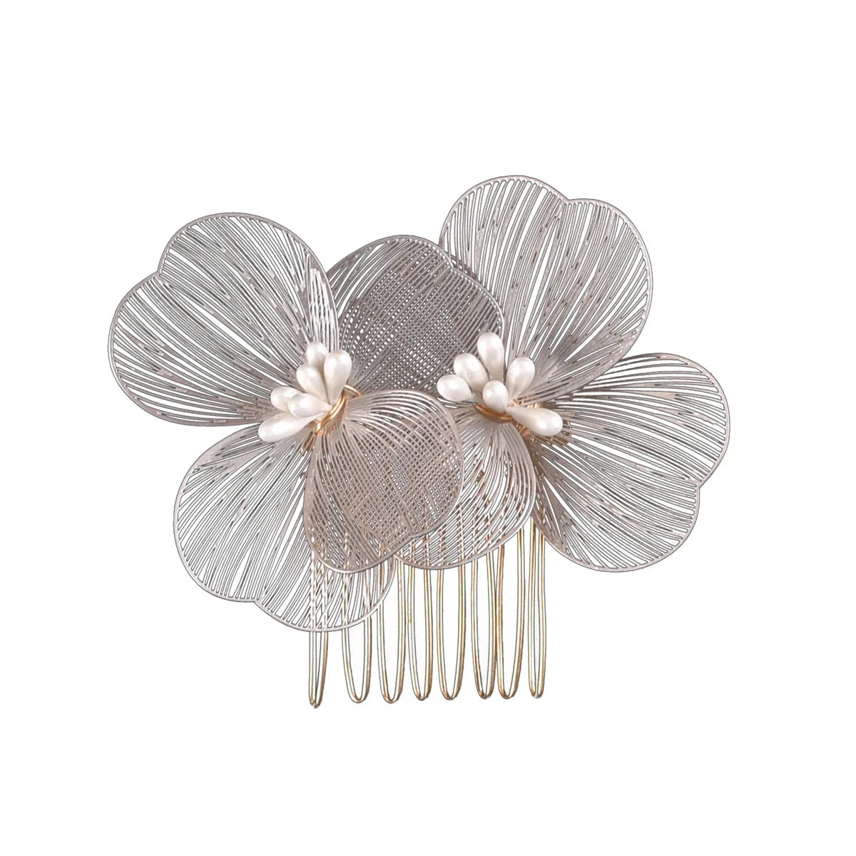 Alloy Flower Hair Clips Women's Hair Accessories Fashion Bridal Wedding Hair Comb Women's Hair Clips Wedding Accessories