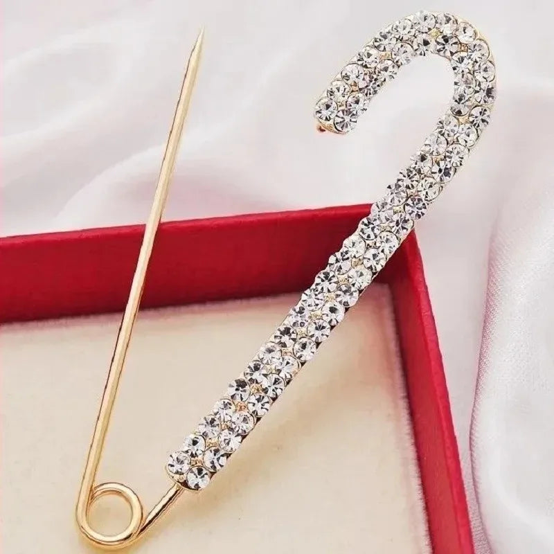 Personality Brooch Slim Waist for Women Pant Waist Reduction Full Zircon Pin Fixed Clothing Adornment Accessory Anti-emptied