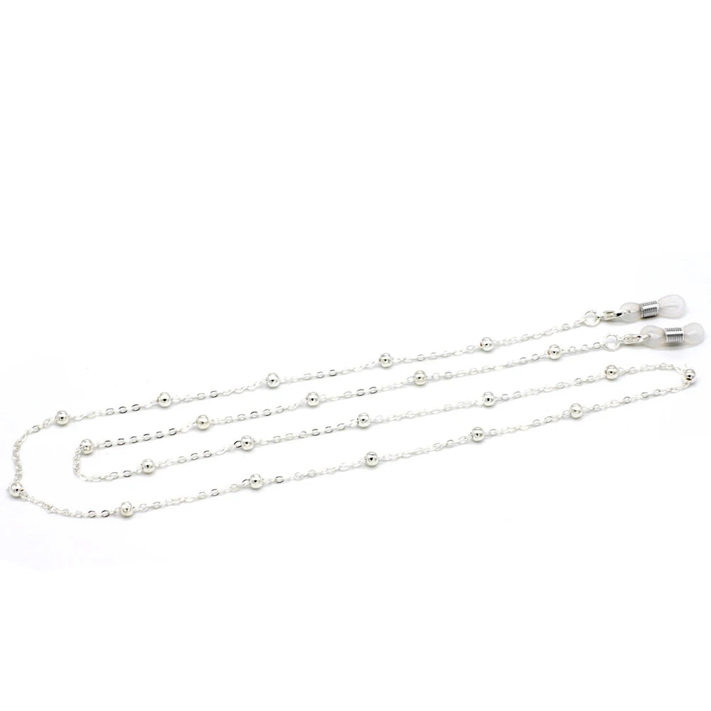 Fashion Metal Men women Eyeglass Chains Sunglasses Reading Beaded Glasses Chain Eyewears Cord Strap Rope female glasses chain
