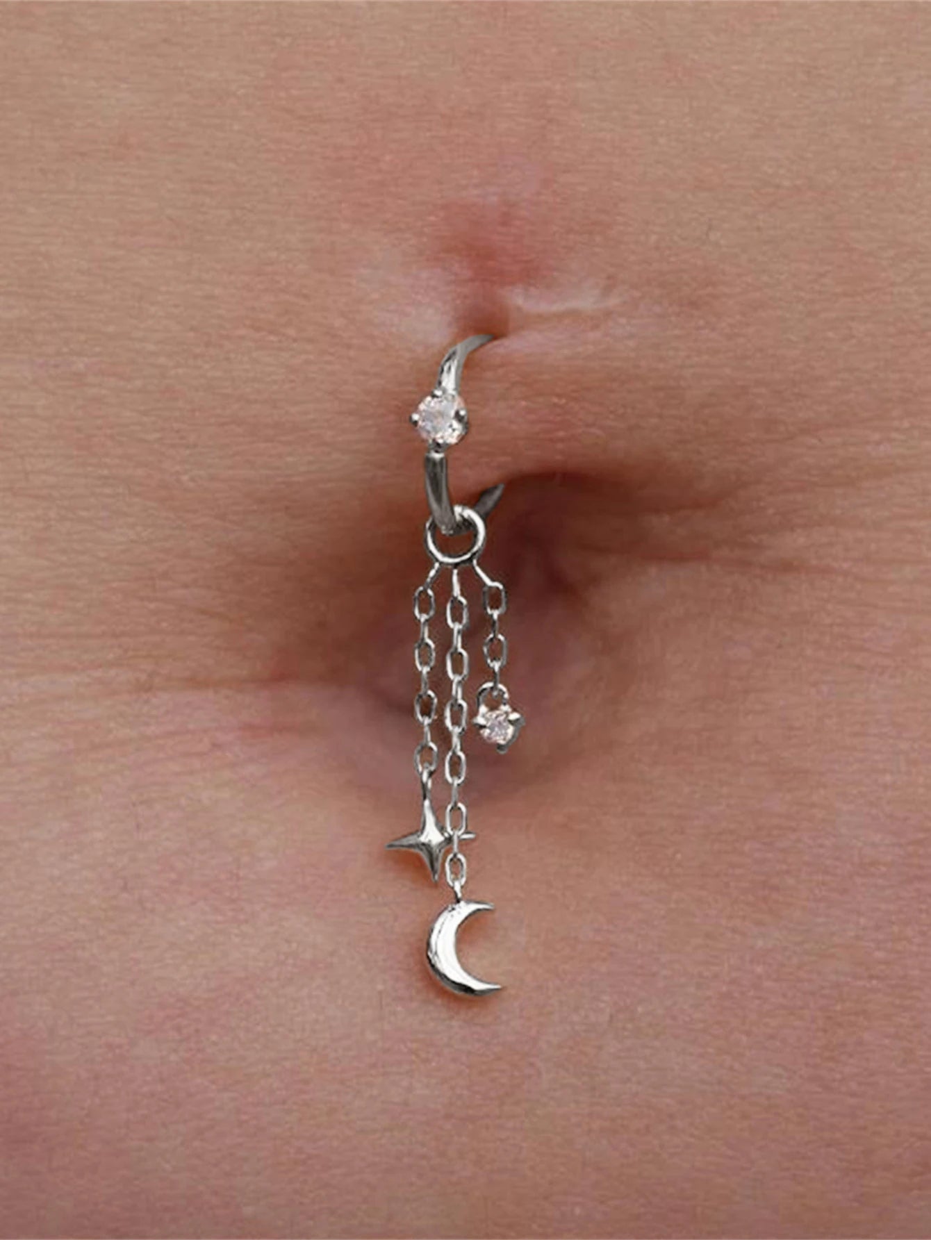 BOAKO Star Moon Chain Tassel  925 Sterling Silver Shiny For Woman Piercing Earring Fashion Dainty Luxury Style fine jewelry