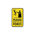 Please Don't Use The Force Brooch Enamel Pins Custom Warning Quotes Geometric Metal Decorative Brooches Lapel Badge Jewelry Gift