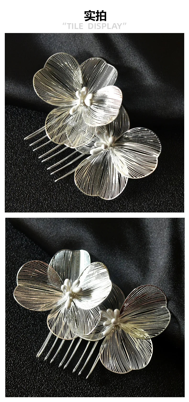 Alloy Flower Hair Clips Women's Hair Accessories Fashion Bridal Wedding Hair Comb Women's Hair Clips Wedding Accessories