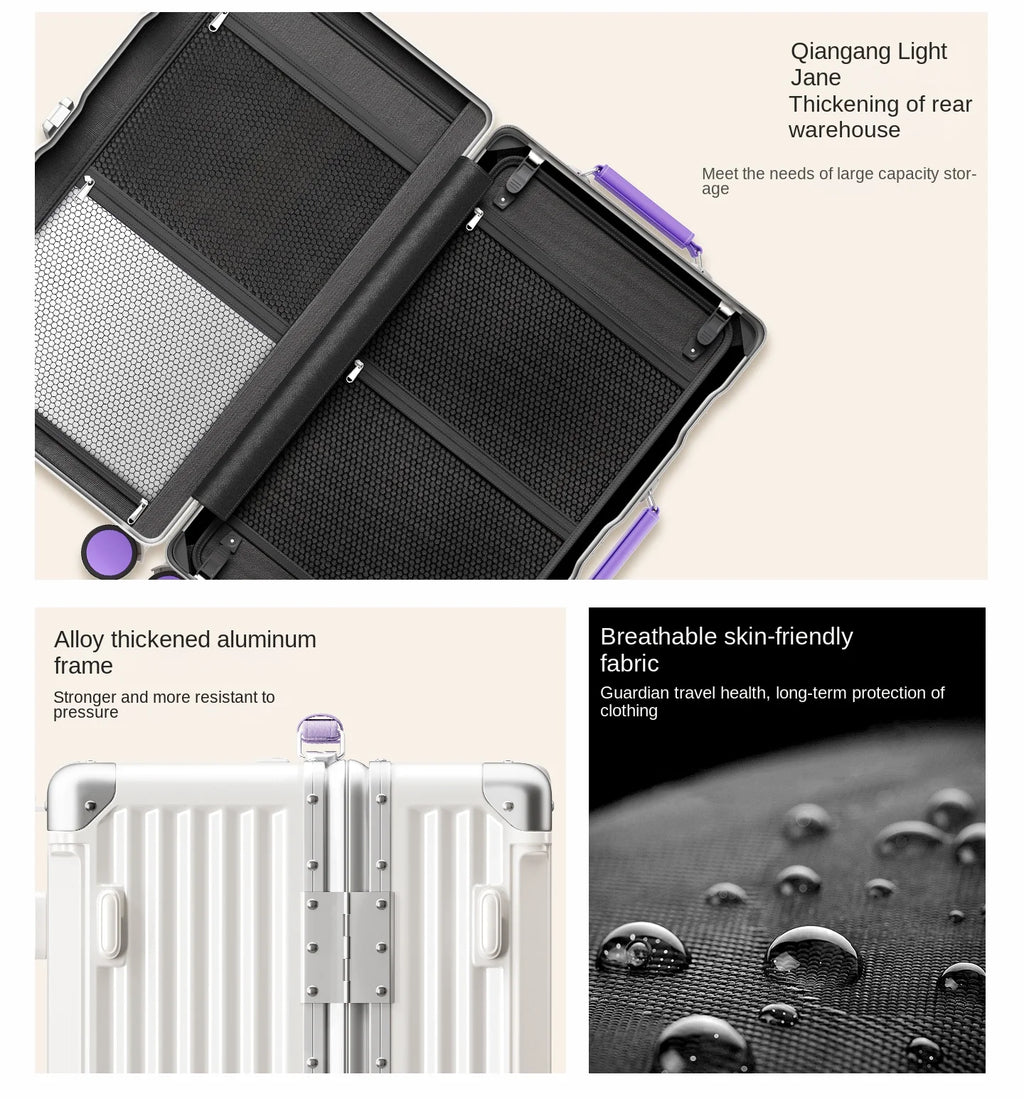 28/30/32 inch Travel Suitcases Large Capacity New Strong and Durable Thickened PC Aluminium Frame Trolley Suitcase 20'' Carrier