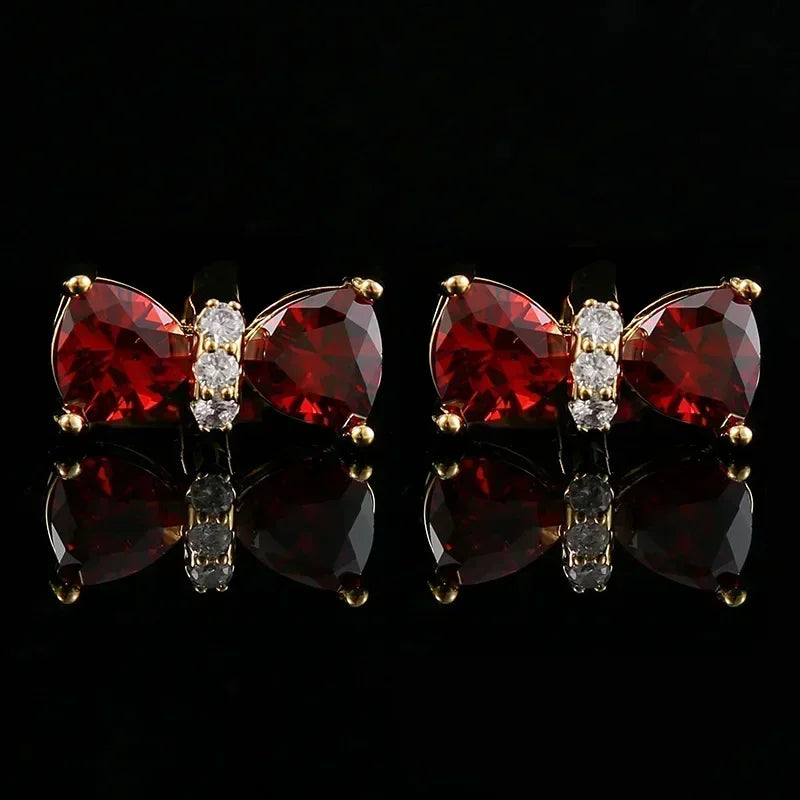 Luxury Bow Rhinestones Cufflinks French Men's Business Banquet Wedding Formal Wear Dress Shirts Cuffs Buttons Gifts for Men