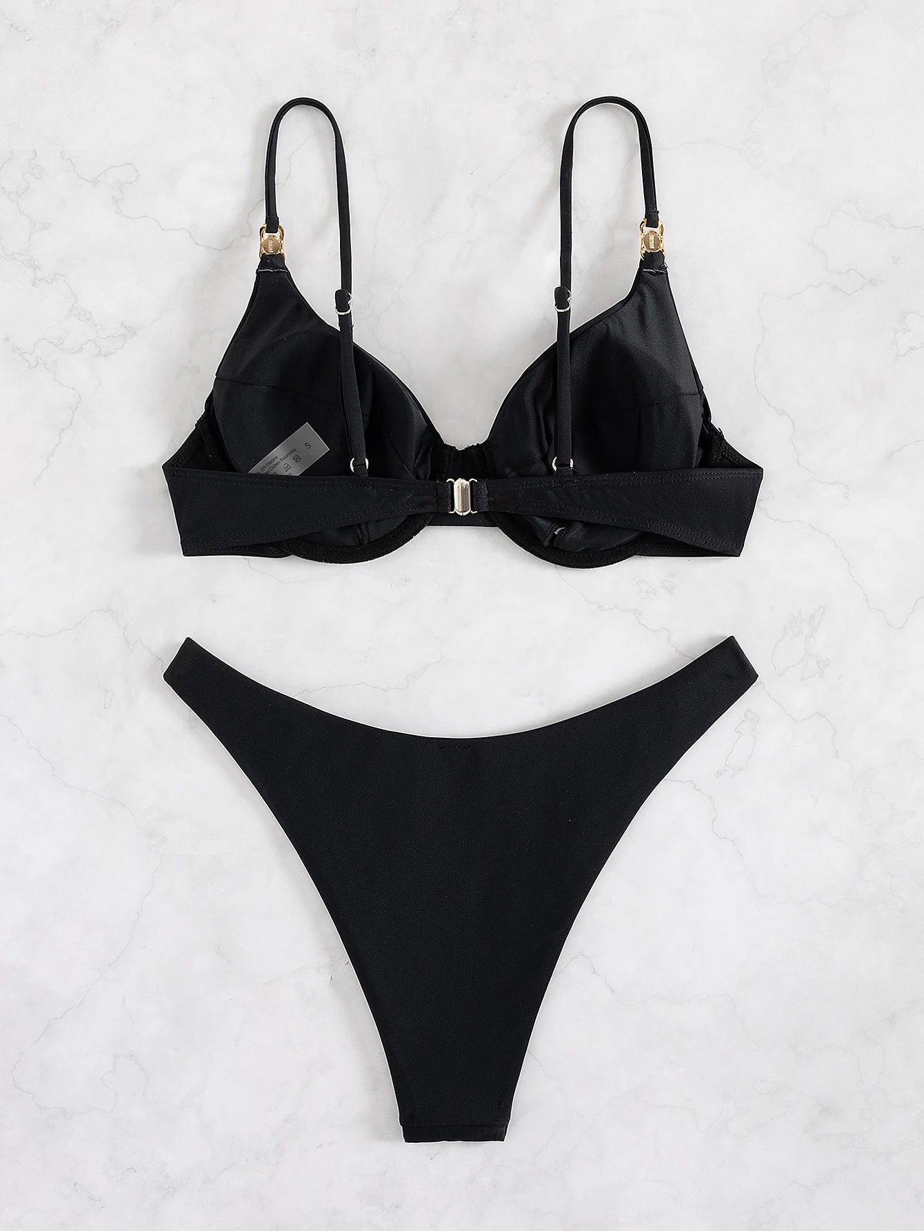 Sexy Pearl Thong Bikini 2025 Women Black Push Up Underwire Micro Swimsuit Brazilian Beach Bathing Suit 2 Piece Swimwear Biquini
