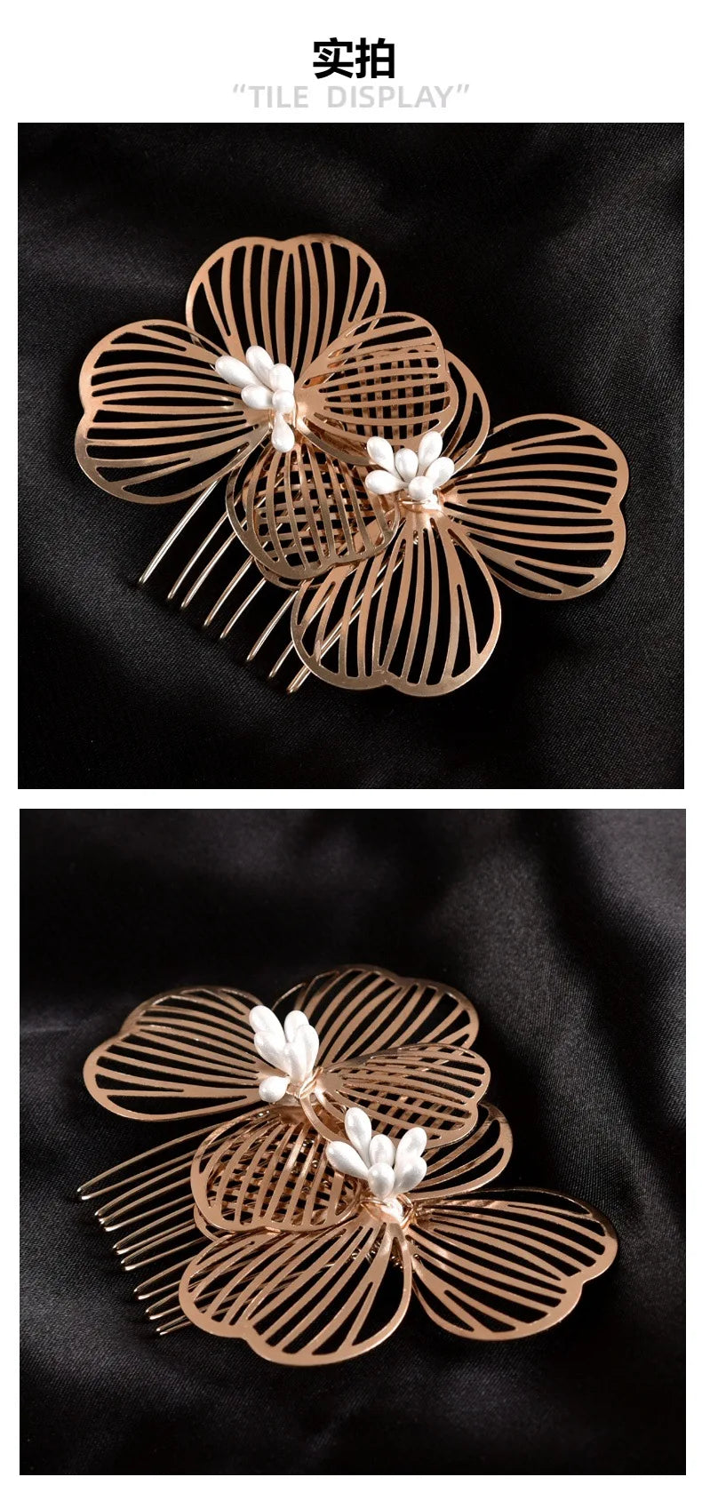 Alloy Flower Hair Clips Women's Hair Accessories Fashion Bridal Wedding Hair Comb Women's Hair Clips Wedding Accessories