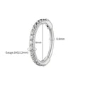 Right Grand ASTM F136 Titanium Slim Huggie Hoop Earring 16G CZ Cartilage Helix Earlobe Hinged Earring Piercing Body Jewelry