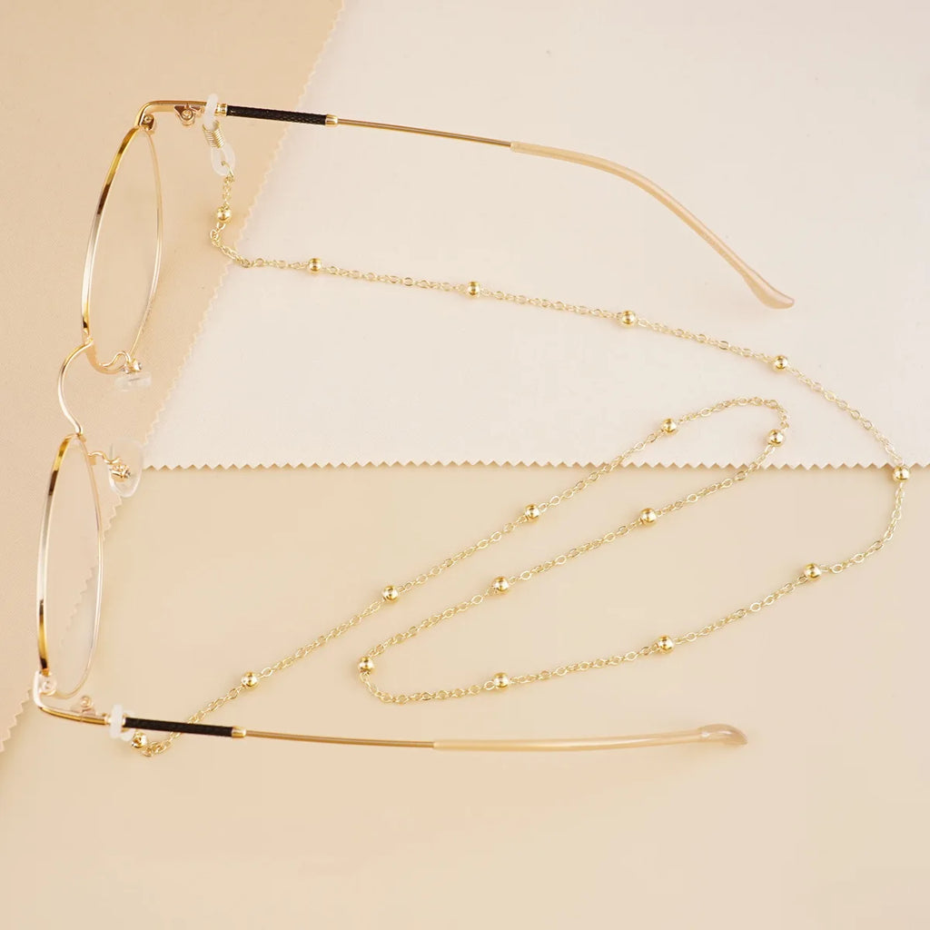 Fashion Metal Men women Eyeglass Chains Sunglasses Reading Beaded Glasses Chain Eyewears Cord Strap Rope female glasses chain