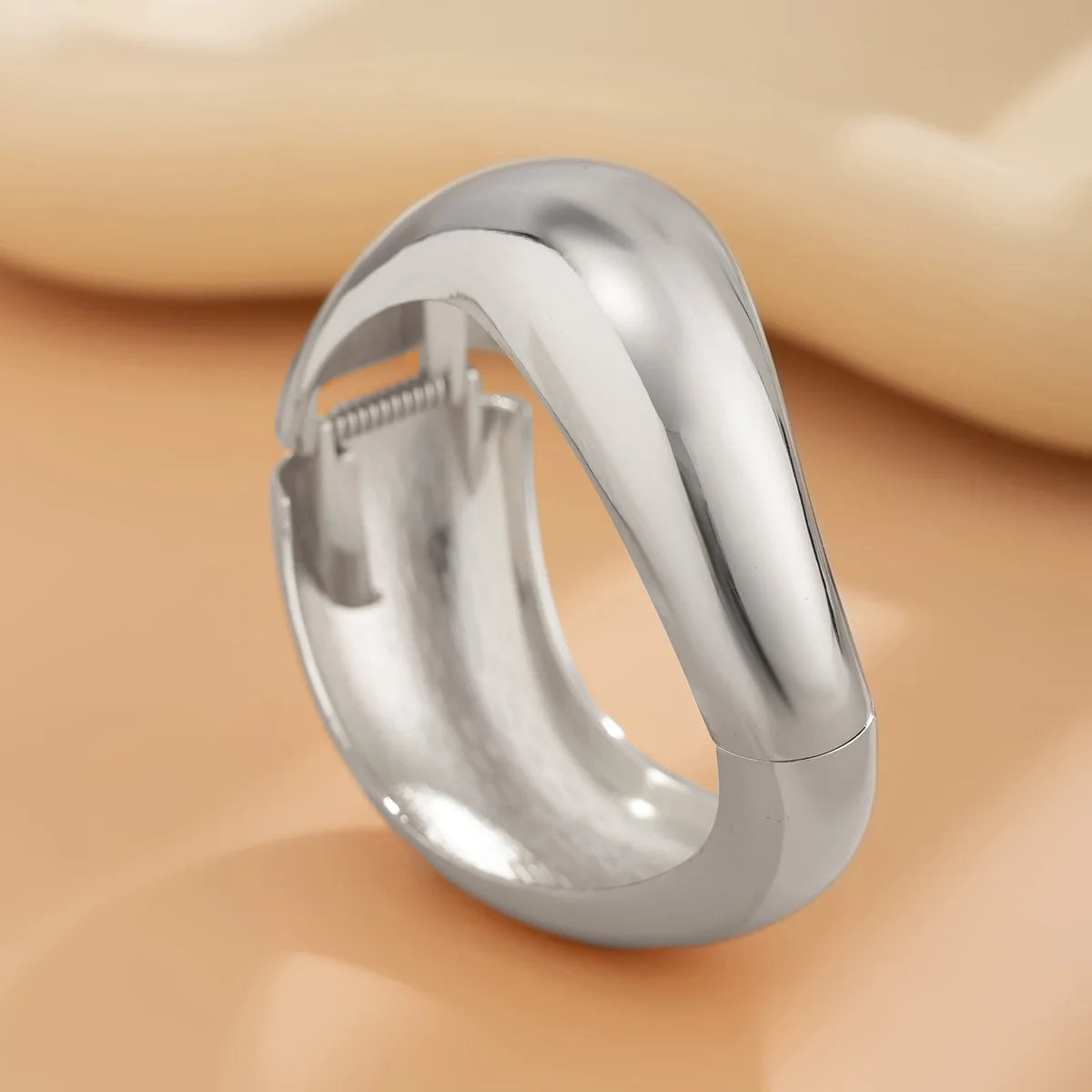 DIEZI 4 Style Punk Irregular Chunky Metal Wide Cuff Bangles Hip Hop Gold Silver Color Geometric Bangles Women Men Bracelet Set